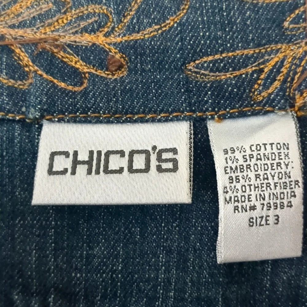 Chico's - Beaded Denim Jacket - Picture 6 of 6